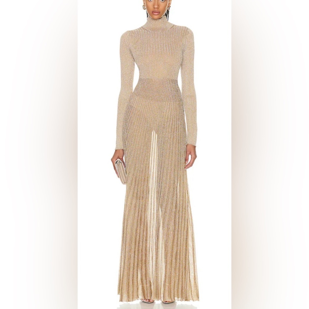 Khaite Jupiter Long sleeve shimmer dress sz SMALL S MSRP $2,200